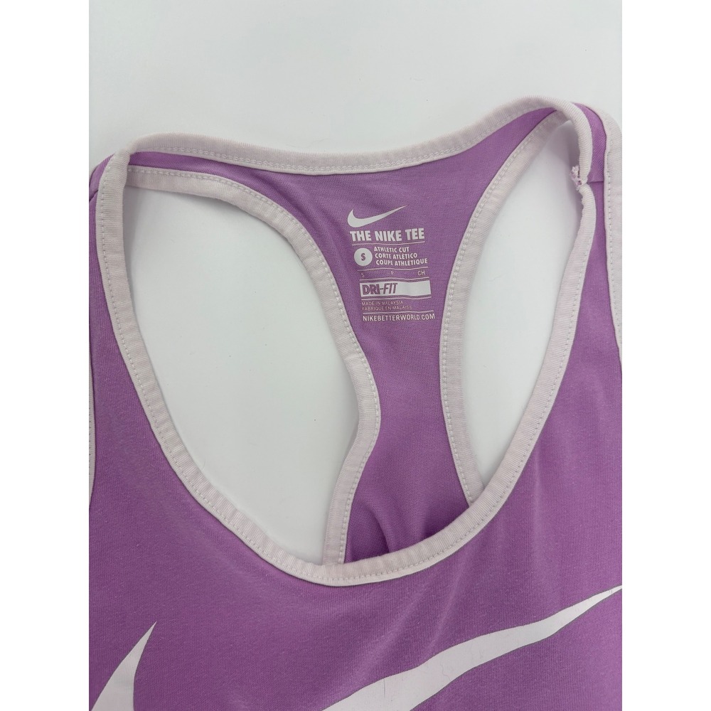 Nike Women Purple Just Do It Dri-Fit Racerback Tank Top Vintage Y2K Small - Picture 2 of 6